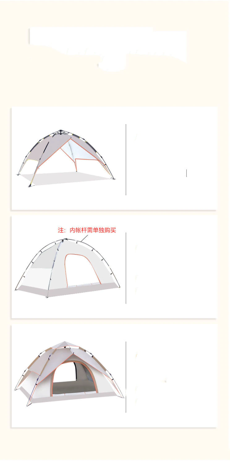 Cheap Goat Tents Tent Outdoor Folding Small House Home Single Double Field Camping Camping Supplies Rainproof Sunscreen Room Fully Automatic