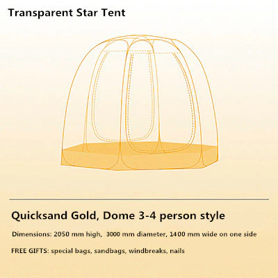 Cheap Goat Tents Tent Outdoor Portable Folding Camping Tent Starry Sky Bubble House Quick Opening Thickening Exquisite Shade Advanced