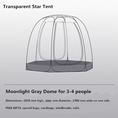 Cheap Goat Tents Tent Outdoor Portable Folding Camping Tent Starry Sky Bubble House Quick Opening Thickening Exquisite Shade Advanced