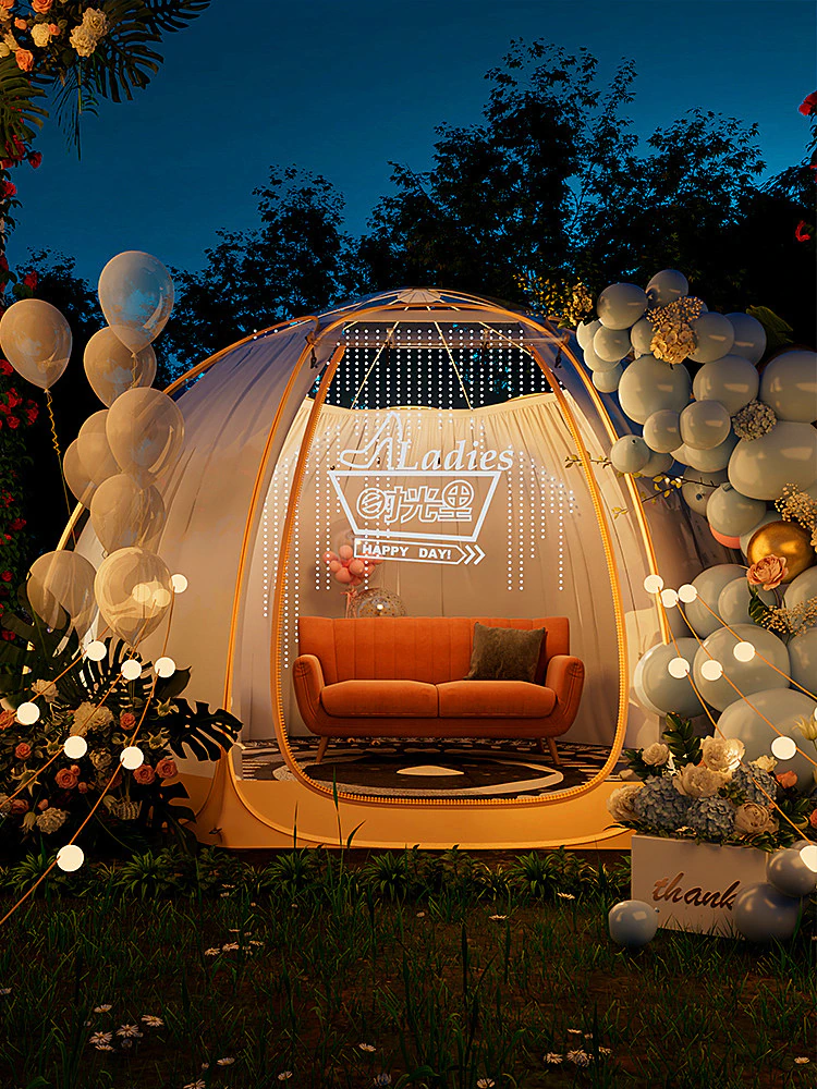 Cheap Goat Tents Tent Outdoor Portable Folding Camping Tent Starry Sky Bubble House Quick Opening Thickening Exquisite Shade Advanced