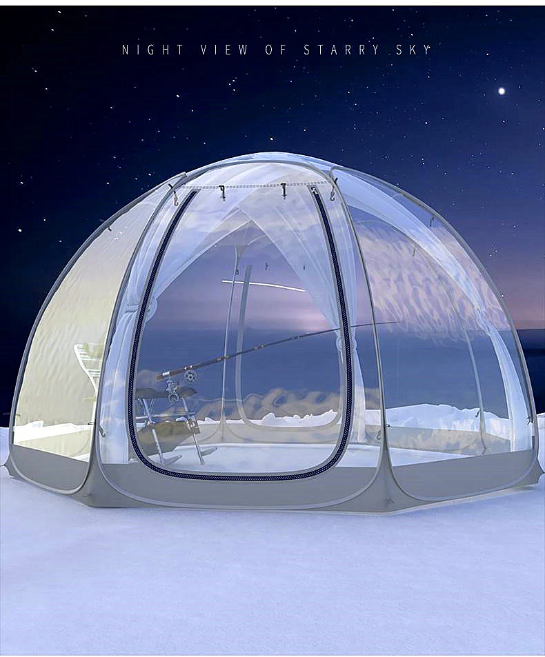 Cheap Goat Tents Tent Outdoor Portable Folding Camping Tent Starry Sky Bubble House Quick Opening Thickening Exquisite Shade Advanced