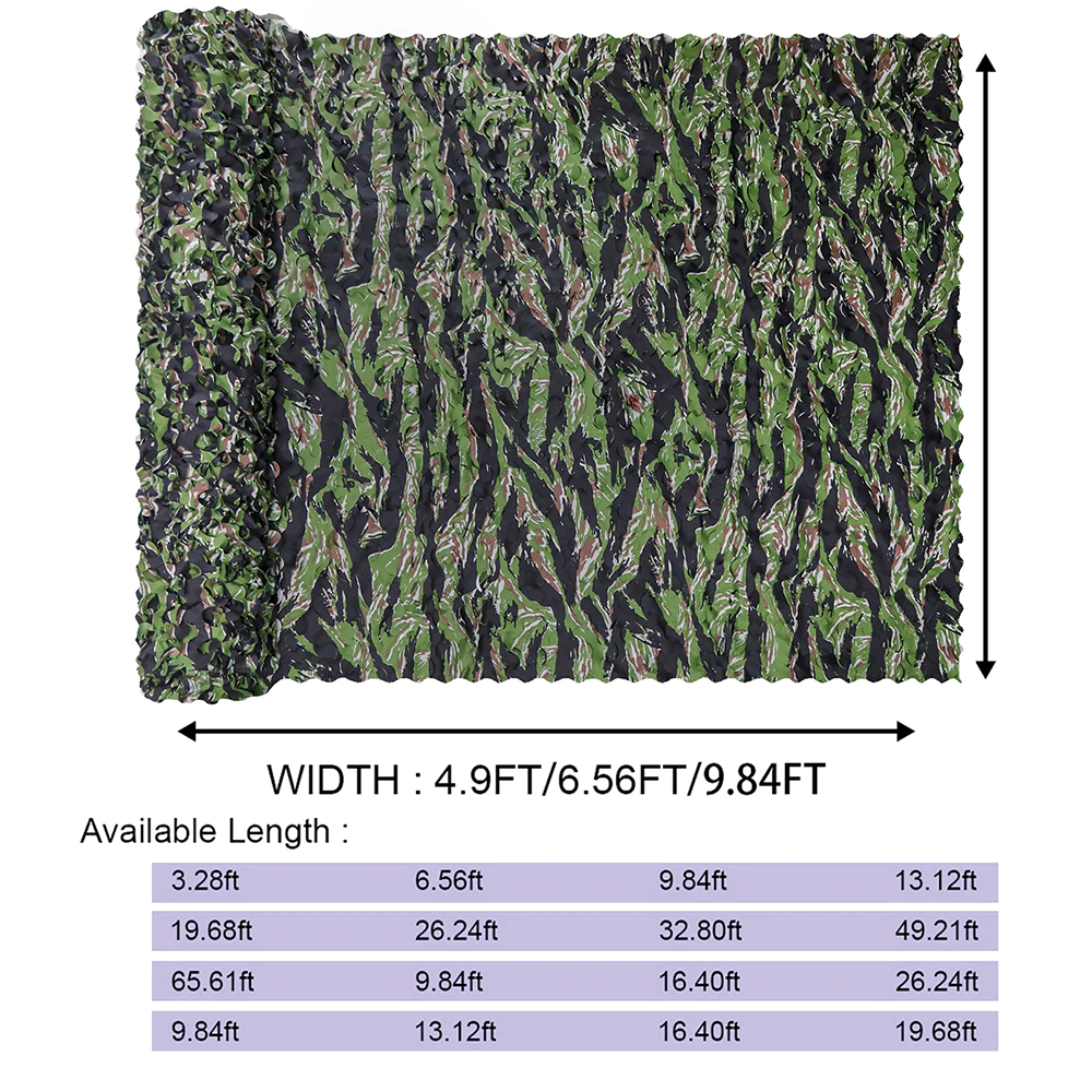 Cheap Goat Tents Tiger Stripe Single Layer Military Camouflage Net Camo Netting Garden Car Shade Mesh Hunting Outdoor Camping Sun Shelter Tent