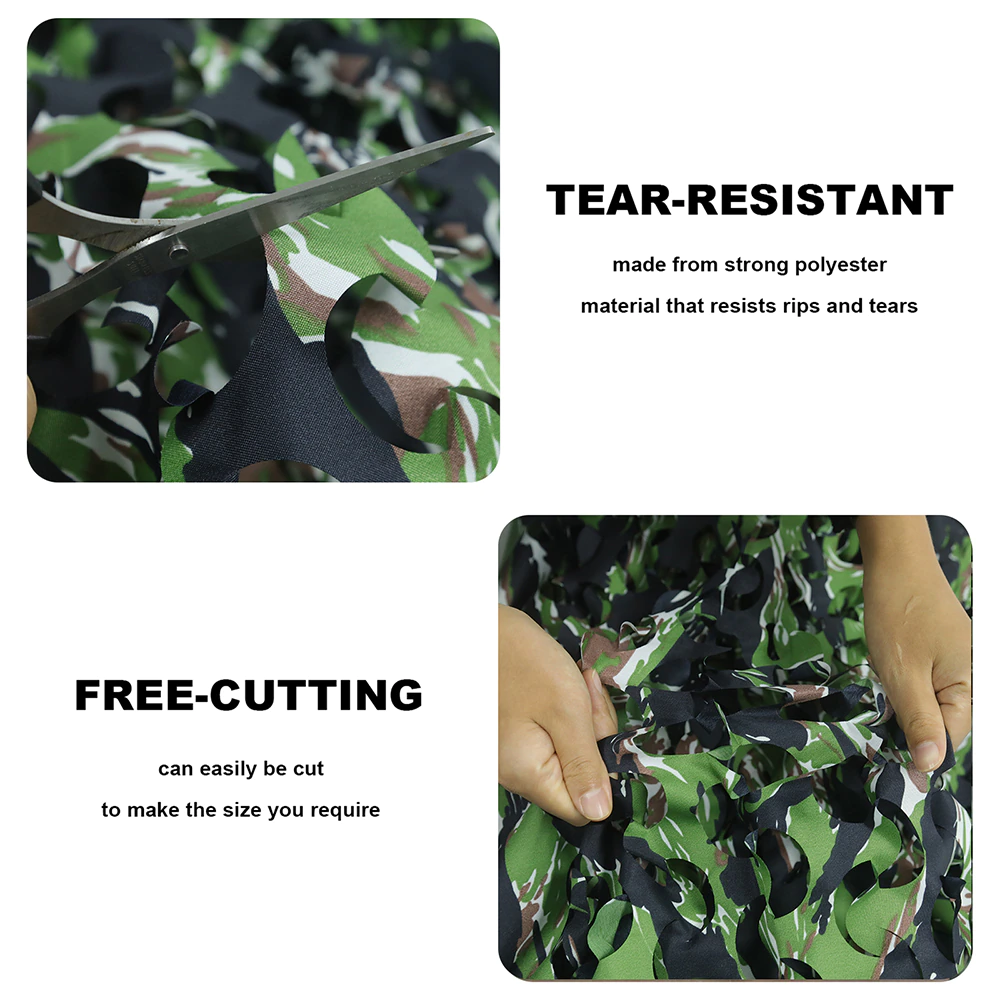 Cheap Goat Tents Tiger Stripe Single Layer Military Camouflage Net Camo Netting Garden Car Shade Mesh Hunting Outdoor Camping Sun Shelter Tent