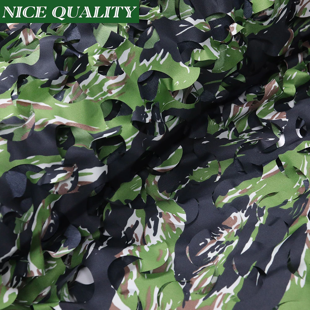 Cheap Goat Tents Tiger Stripe Single Layer Military Camouflage Net Camo Netting Garden Car Shade Mesh Hunting Outdoor Camping Sun Shelter Tent