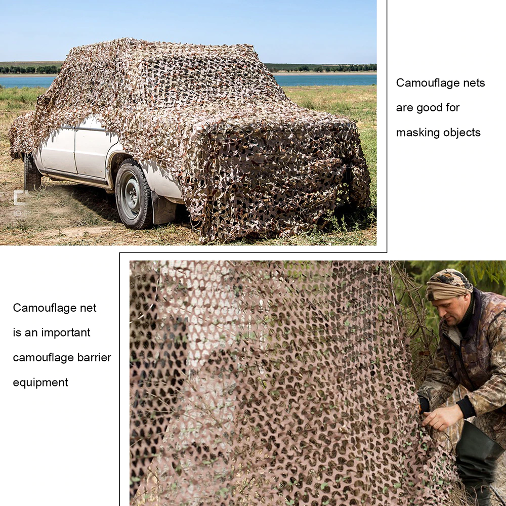 Cheap Goat Tents Tiger Stripe Single Layer Military Camouflage Net Camo Netting Garden Car Shade Mesh Hunting Outdoor Camping Sun Shelter Tent