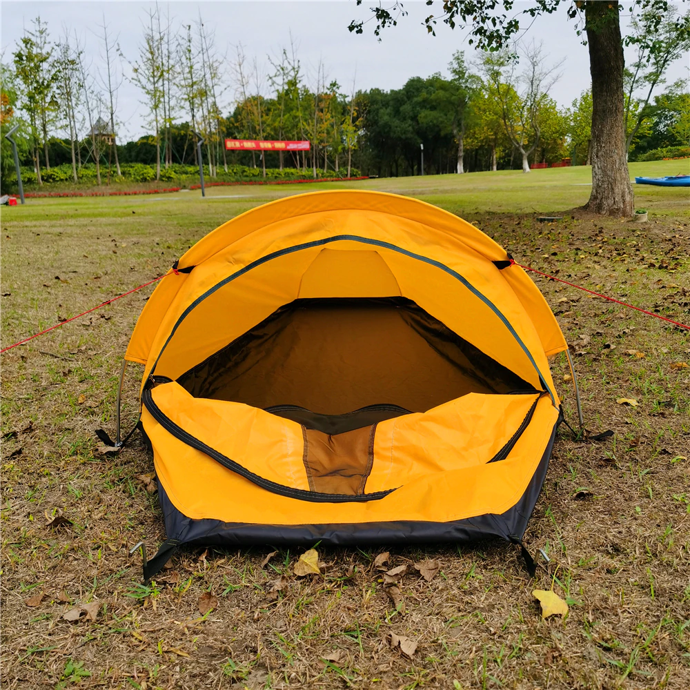 Cheap Goat Tents Ultralight Backpacking Camping Tent Compact Single Person Outdoor Tent Sleeping Bag Larger Space Waterproof Sleeping Bag Cover