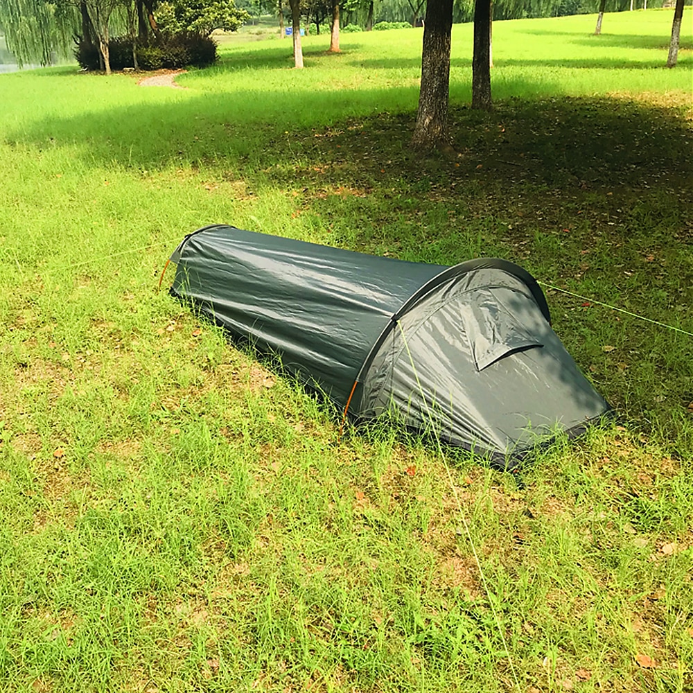 Cheap Goat Tents Ultralight Backpacking Camping Tent Compact Single Person Outdoor Tent Sleeping Bag Larger Space Waterproof Sleeping Bag Cover