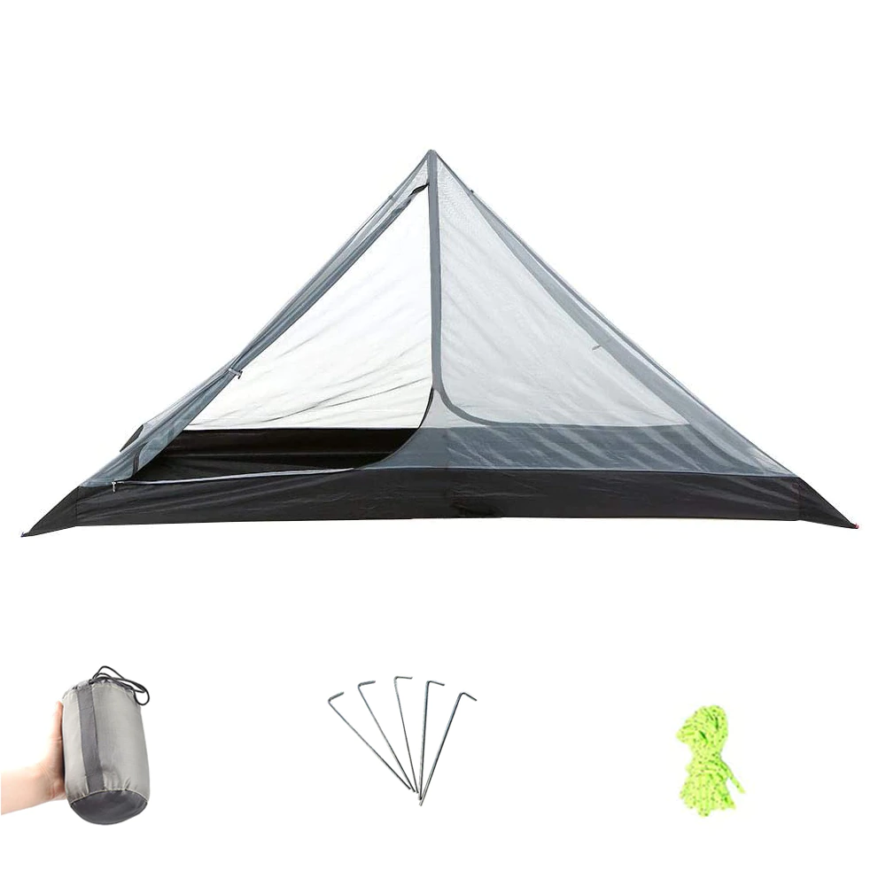 Cheap Goat Tents Ultralight Mesh Tent, Portable Backpacking Mountaineering Trekking Pole Tent Inner Mesh, Waterproof, Heavy Duty