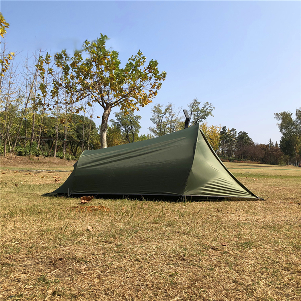 Cheap Goat Tents Ultralight Outdoor Camping Tent Backpacking Tent 2 Person Waterproof Tent Aviation Aluminum Support Portable Sleeping Bag Tent