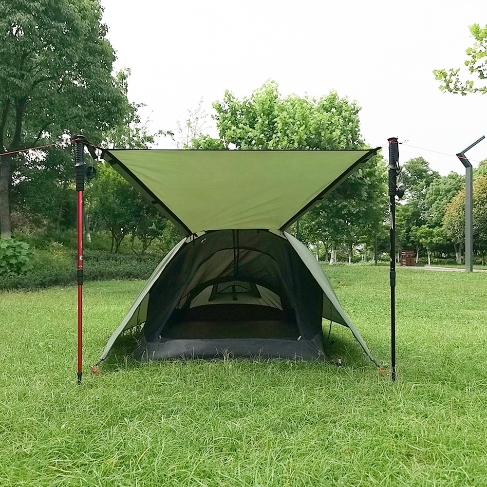 Cheap Goat Tents Ultralight Outdoor Camping Tent Single Person Camping Tent Water Resistant Tent Aviation Aluminum Support Sleeping Bag Tent New