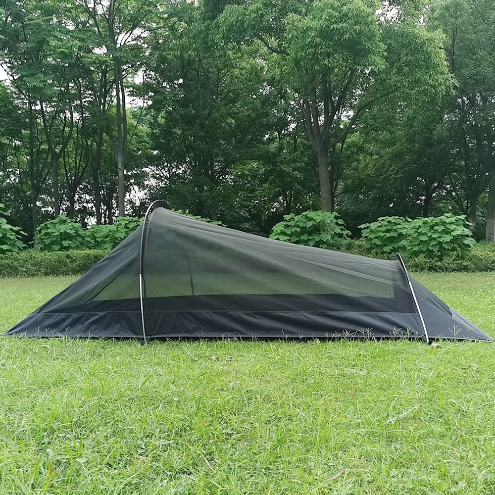 Cheap Goat Tents Ultralight Outdoor Camping Tent Single Person Camping Tent Water Resistant Tent Aviation Aluminum Support Sleeping Bag Tent New