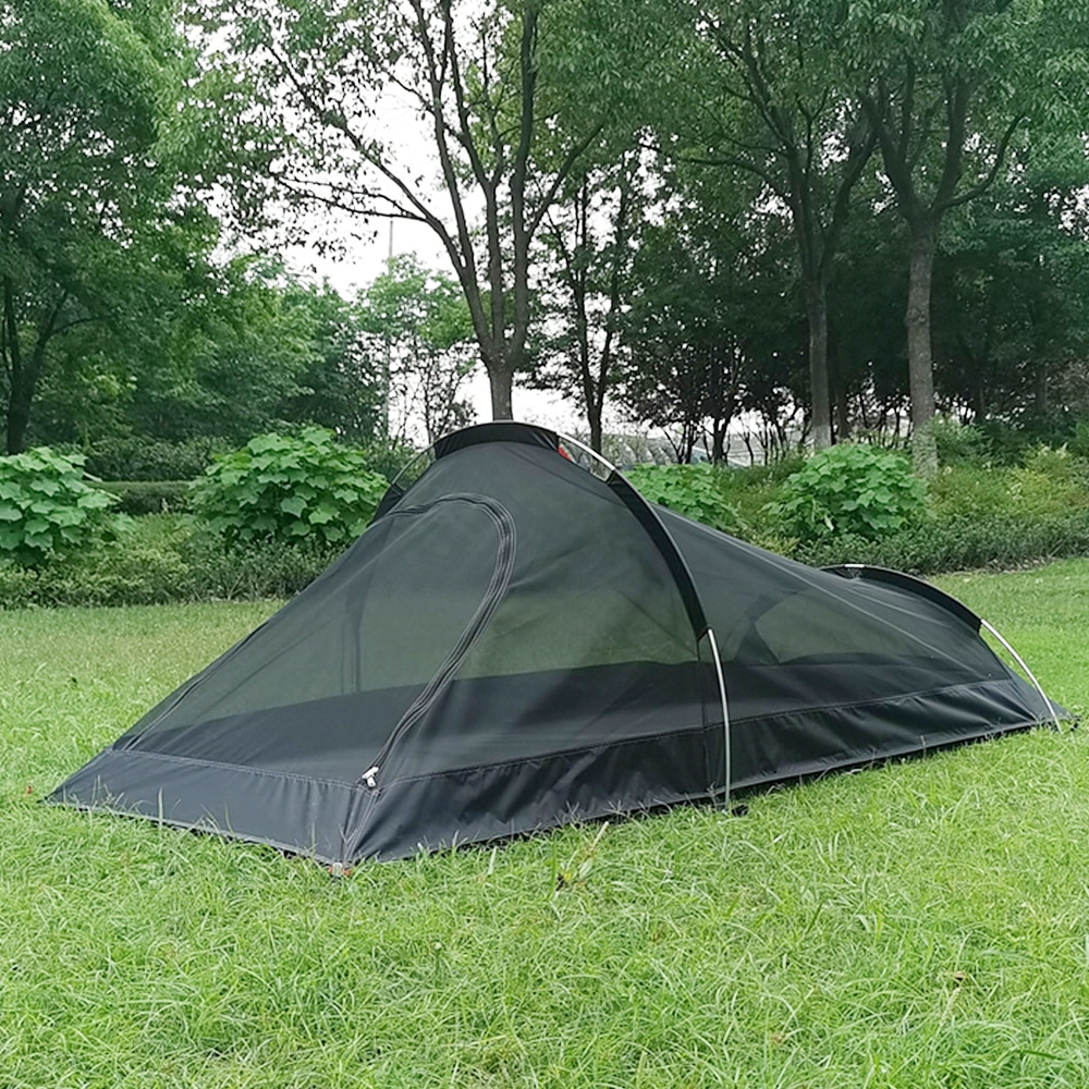 Cheap Goat Tents Ultralight Outdoor Camping Tent Single Person Camping Tent Water Resistant Tent Aviation Aluminum Support Sleeping Bag Tent New