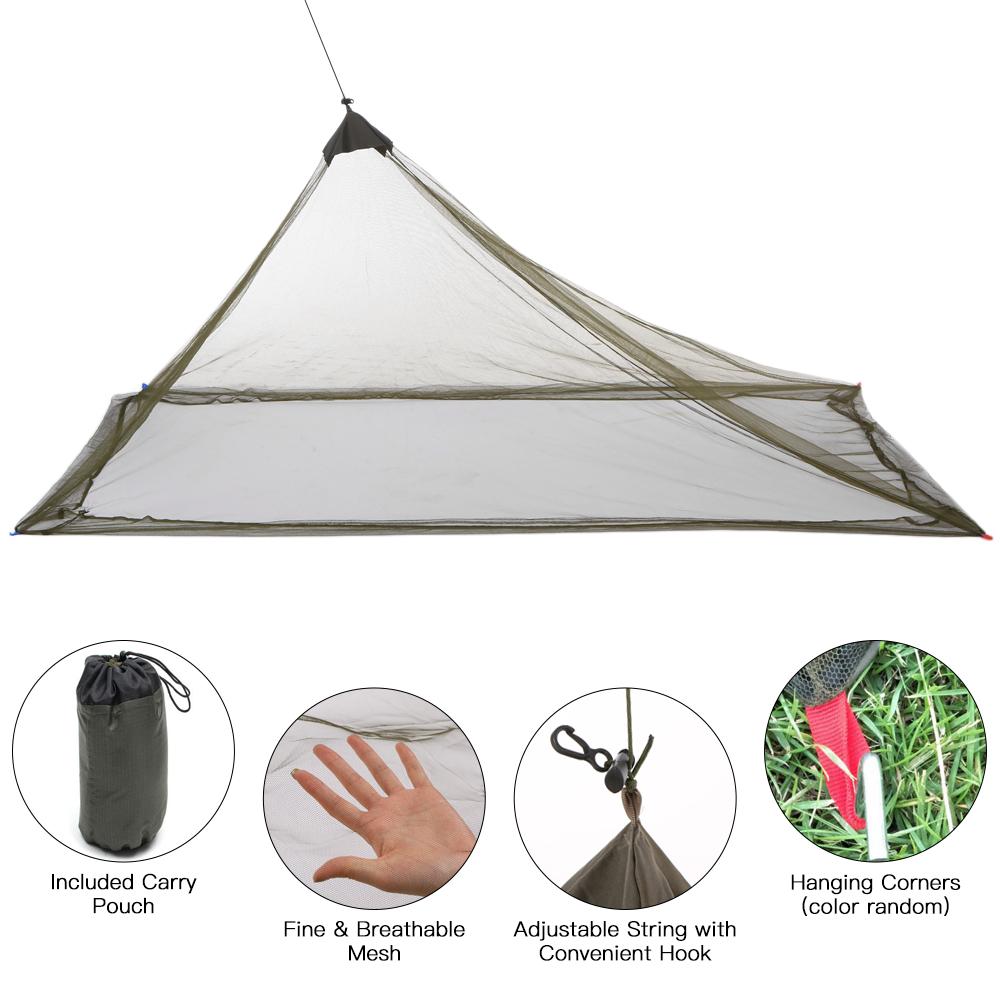 Cheap Goat Tents Ultralight Outdoor Camping Tent Summer 1 Single Person Mesh Tent Summer Inner Body Inner Tent Vents Mosquito Net Portable