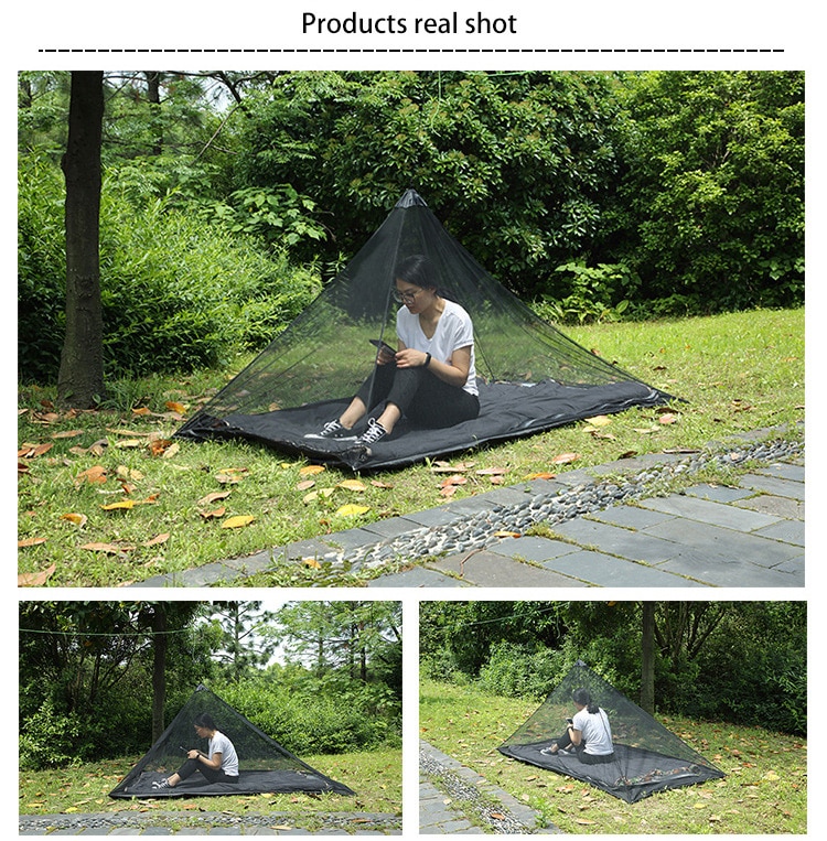 Cheap Goat Tents Ultralight Outdoor Camping Tent Summer 1 Single Person Mesh Tent Summer Inner Body Inner Tent Vents Mosquito Net Portable
