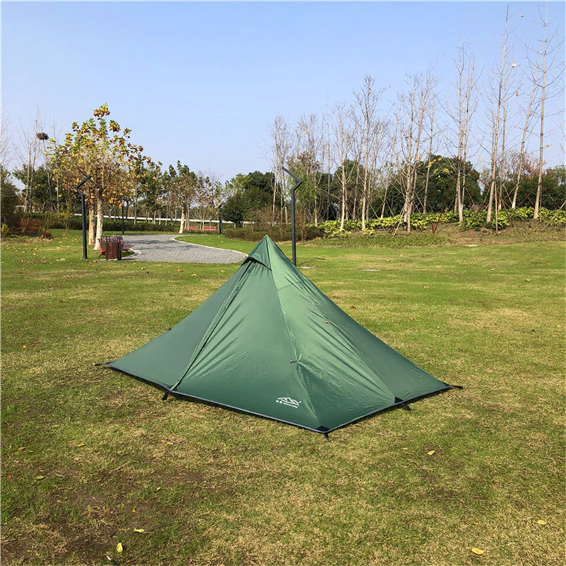 Cheap Goat Tents Ultralight Single Person Outdoor Tent Waterproof Dual Layer Camping Beach Tent 4 Season Rodless Mesh Tent Awnings For Travel