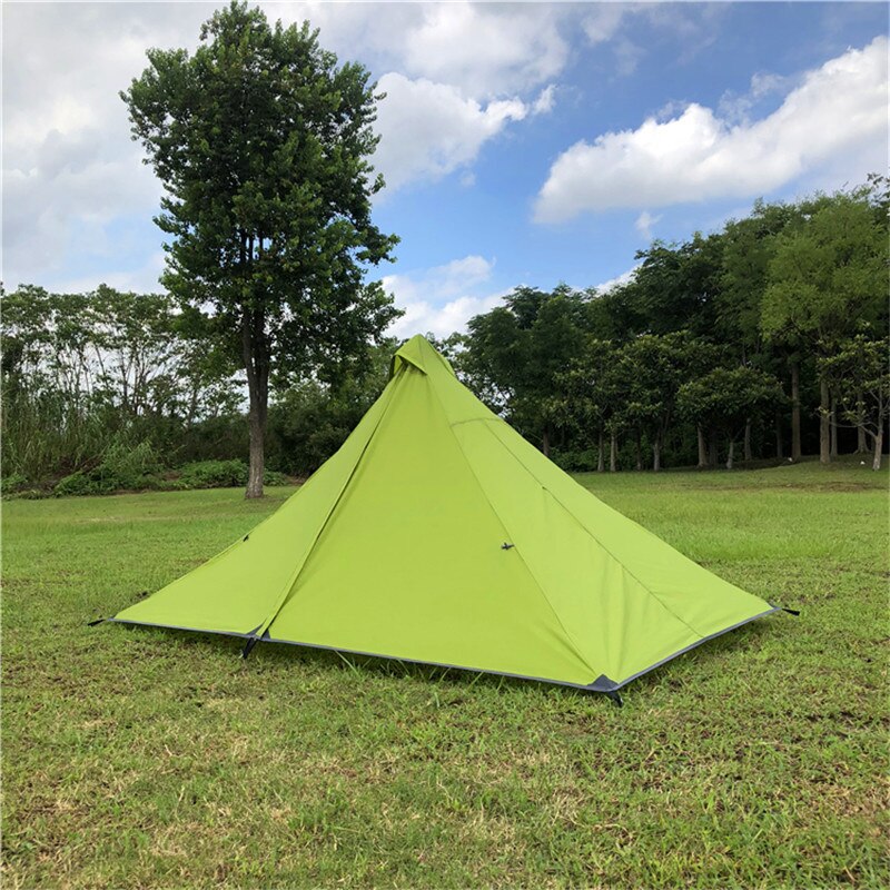 Cheap Goat Tents Ultralight Single Person Outdoor Tent Waterproof Dual Layer Camping Beach Tent 4 Season Rodless Mesh Tent Awnings For Travel