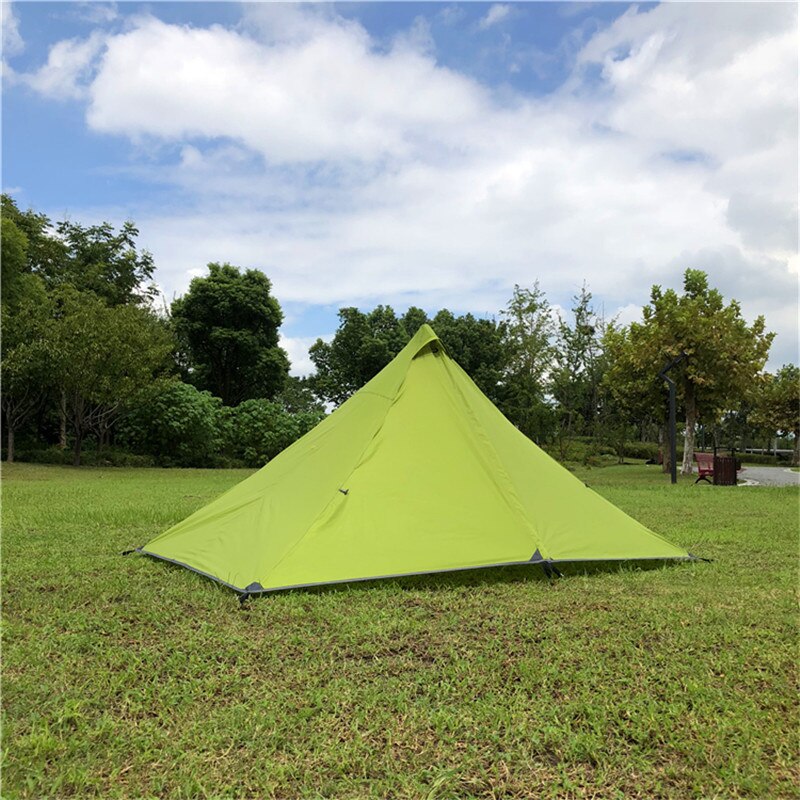 Cheap Goat Tents Ultralight Single Person Outdoor Tent Waterproof Dual Layer Camping Beach Tent 4 Season Rodless Mesh Tent Awnings For Travel