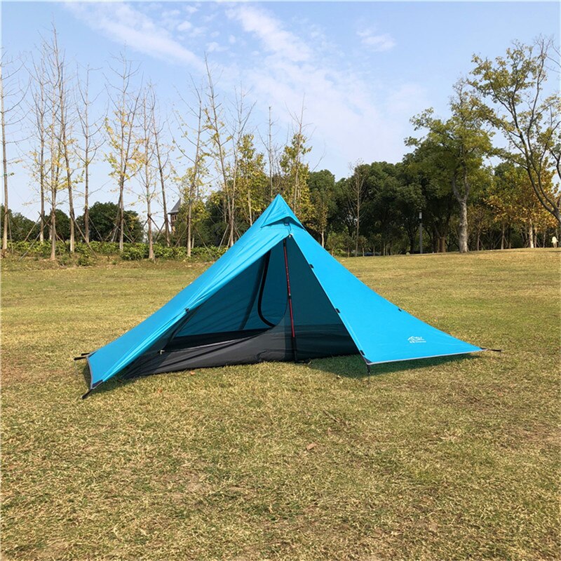 Cheap Goat Tents Ultralight Single Person Outdoor Tent Waterproof Dual Layer Camping Beach Tent 4 Season Rodless Mesh Tent Awnings For Travel
