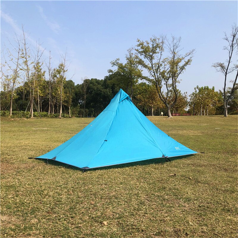Cheap Goat Tents Ultralight Single Person Outdoor Tent Waterproof Dual Layer Camping Beach Tent 4 Season Rodless Mesh Tent Awnings For Travel