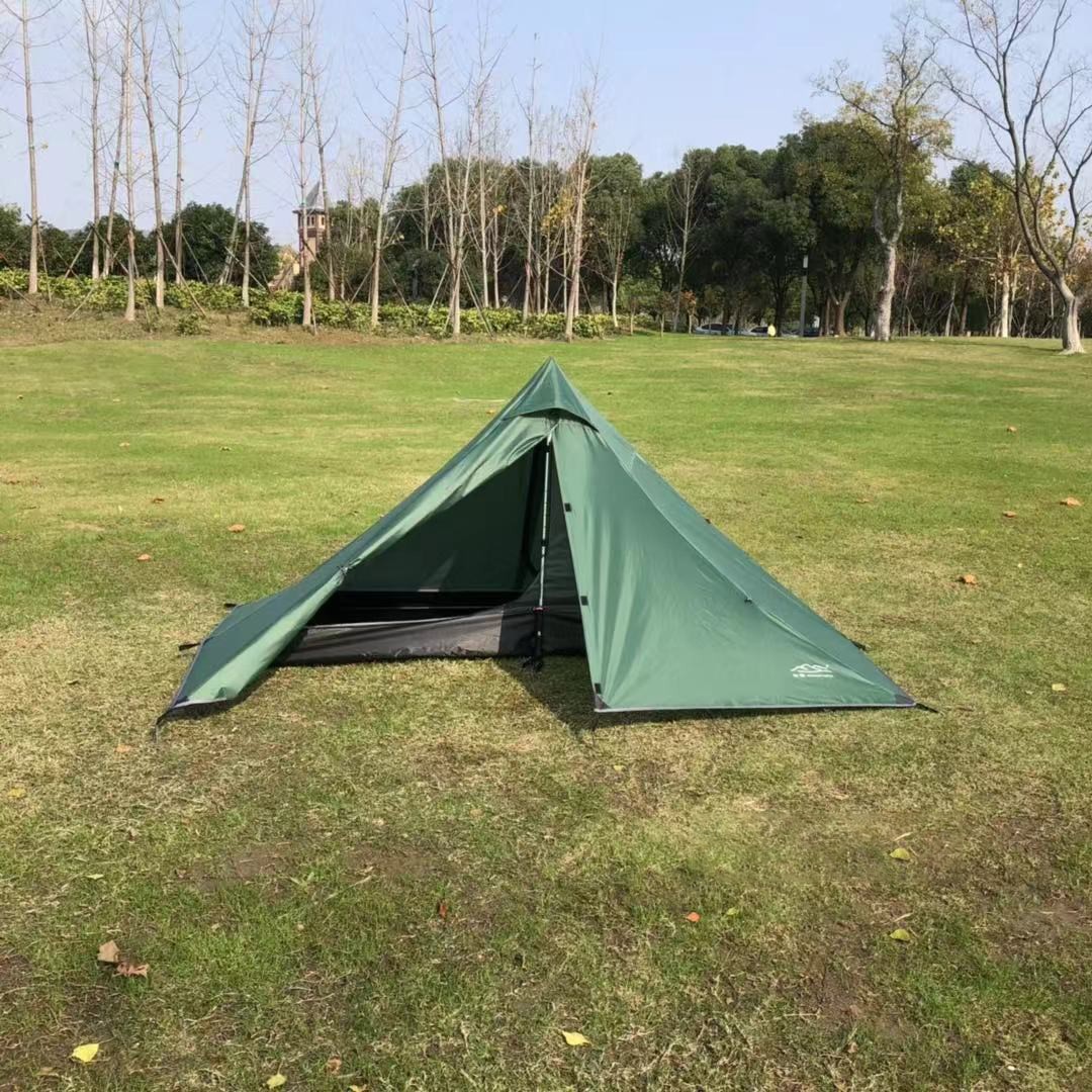 Cheap Goat Tents Ultralight Tent 1people Backpacking Tent Outdoor Camping Teepee 210t Quality Plaid Cloth Winter Waterproof Hiking Survival Tents