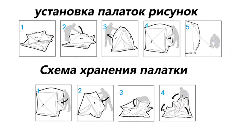 Cheap Goat Tents Warm Winter Ice Fishing Tent Large Space Triple Thick Cotton Tent Camping Outdoor Windproof Waterproof Snow