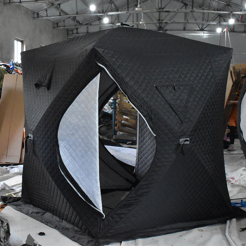 Cheap Goat Tents Warm Winter Ice Fishing Tent Large Space Triple Thick Cotton Tent Camping Outdoor Windproof Waterproof Snow