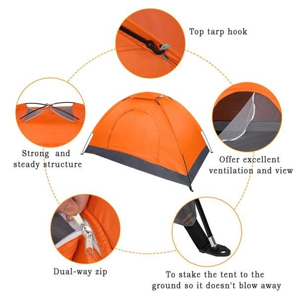 Cheap Goat Tents Waterproof Camping Tent Pop Up Automatic Quick Opening Shelter Outdoor Hiking Dome Tents 1