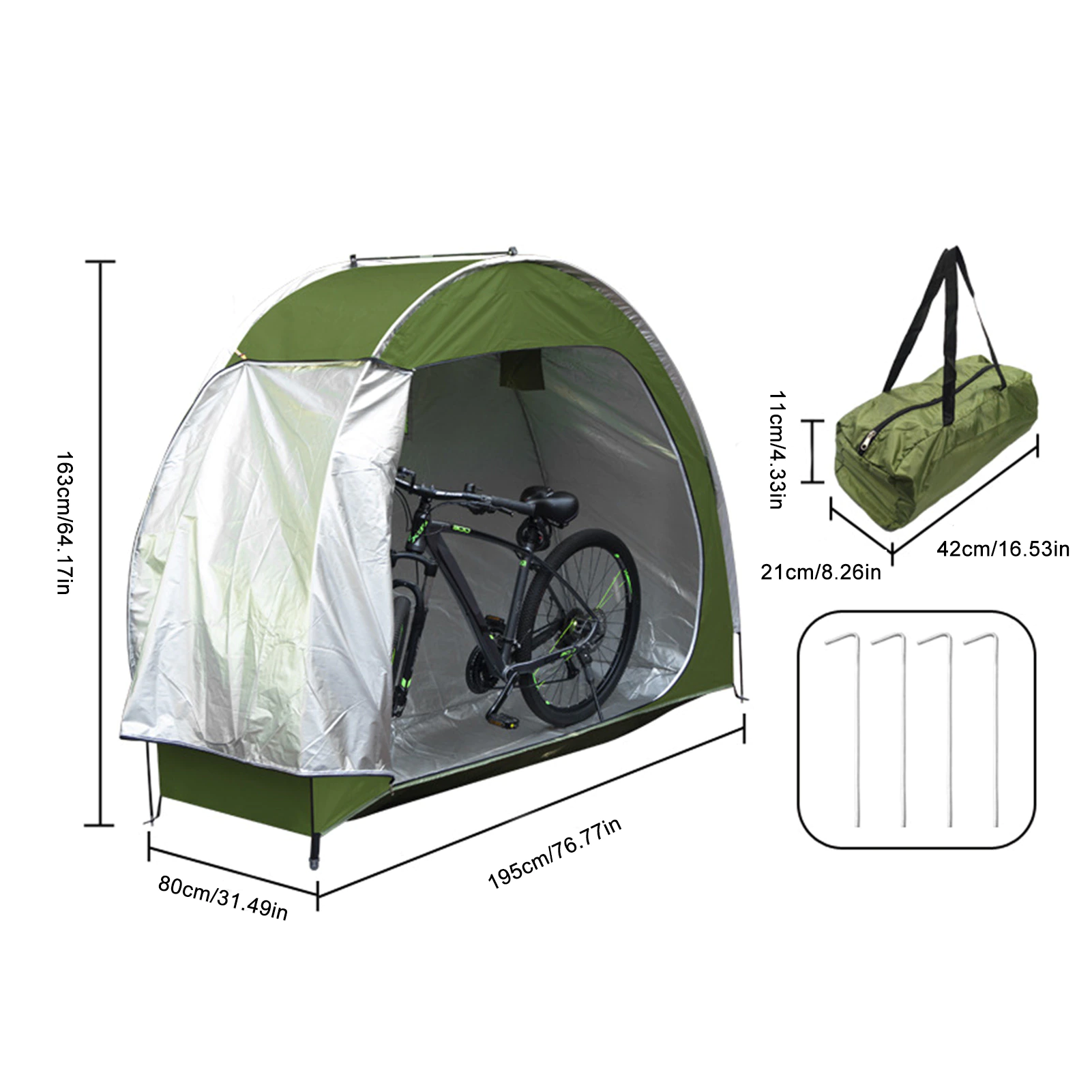 Cheap Goat Tents Waterproof Outdoor Bicycle Storage Shed Heavy Duty Bike Tent Space Saving Bicycle Garden Tool Storage Cover Backpack Shelter