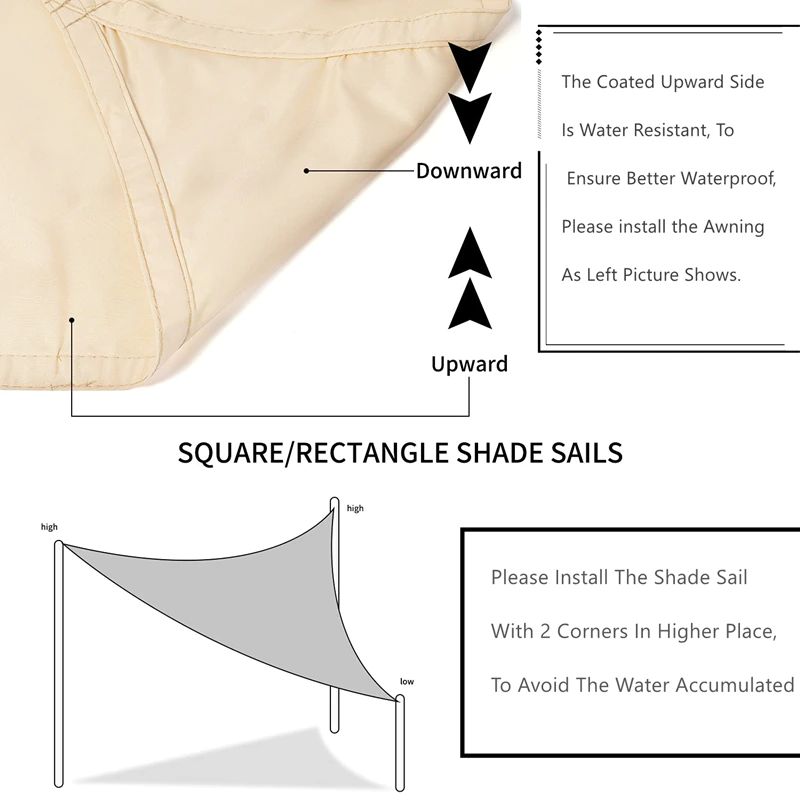 Cheap Goat Tents Waterproof Sun Shade Sail Garden Awning Canopy Pool Partio Beach Camping Awnings Pegola Outdoor Tent Sunshade Sail Sun