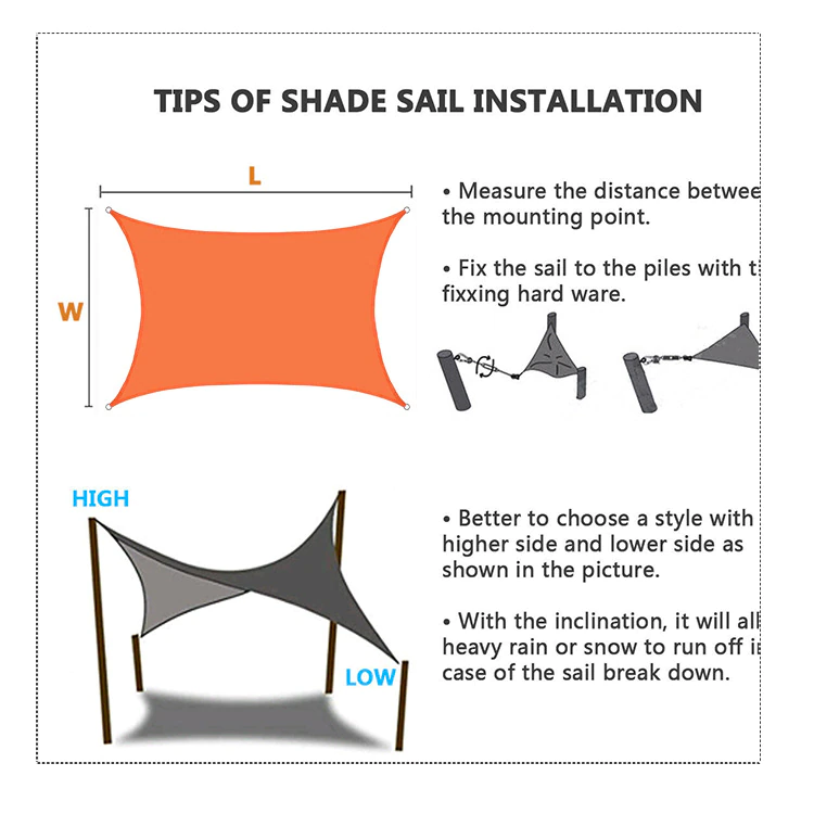 Cheap Goat Tents Waterproof Sunshade Sail Outdoor Awnings For Garden Sun Shade Sail Beach Tent Camping Canopy Yard Sails Pool Partio Sun