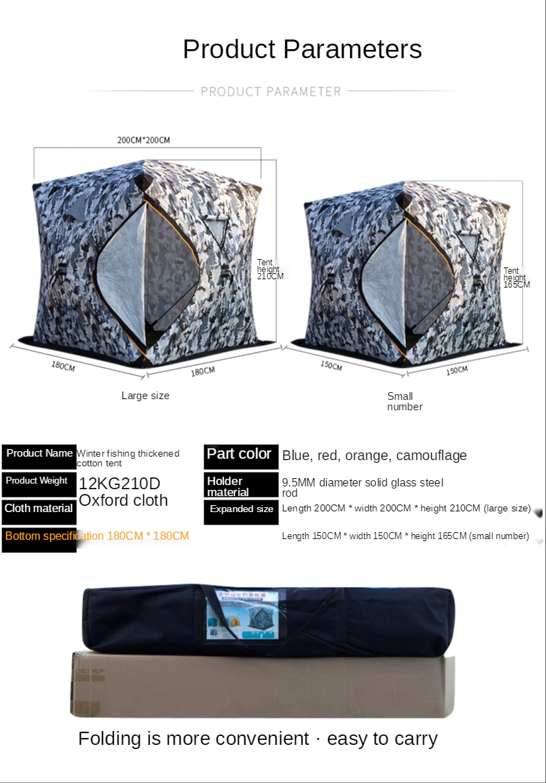Cheap Goat Tents Winter Fishing House Cotton Padded Winter Fishing Tent Ice Fishing House Warm