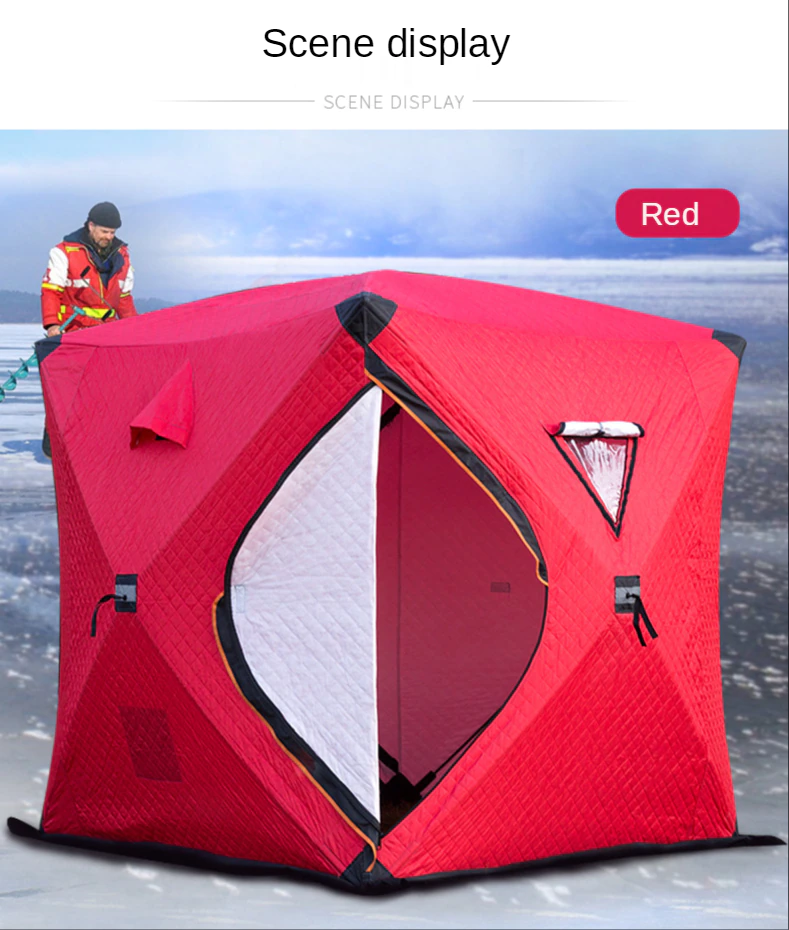 Cheap Goat Tents Winter Fishing House Cotton Padded Winter Fishing Tent Ice Fishing House Warm
