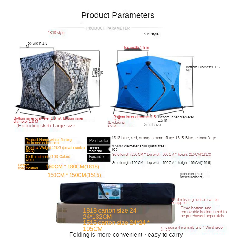 Cheap Goat Tents Winter Fishing House Cotton Padded Winter Fishing Tent Ice Fishing House Warm