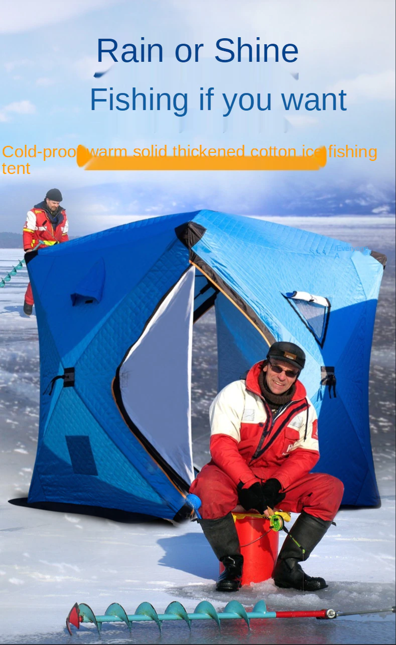 Cheap Goat Tents Winter Fishing House Cotton Padded Winter Fishing Tent Ice Fishing House Warm