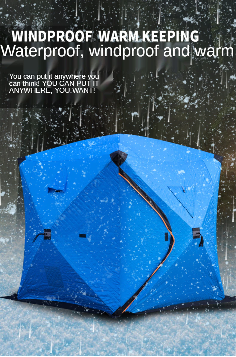 Cheap Goat Tents Winter Fishing House Cotton Padded Winter Fishing Tent Ice Fishing House Warm