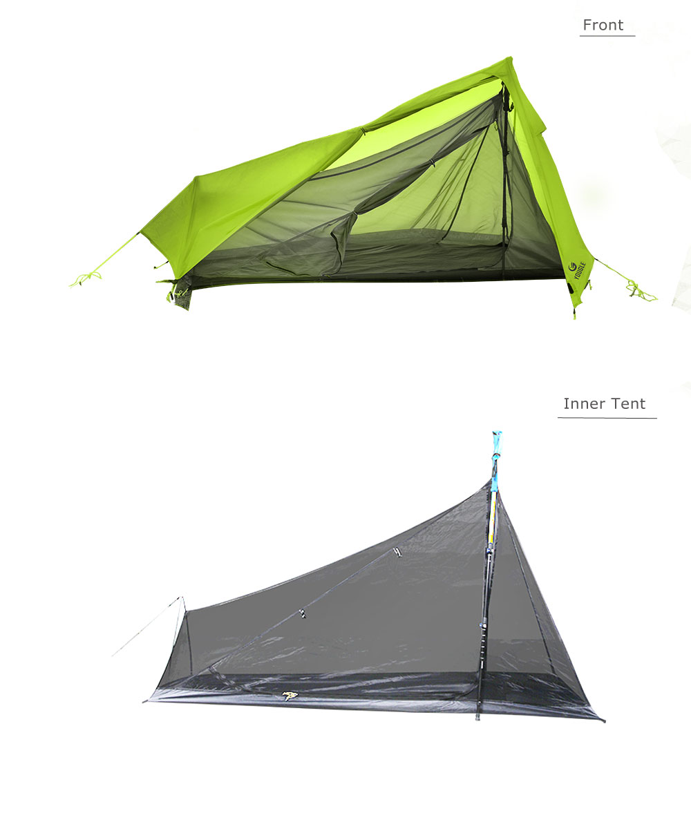 Cheap Goat Tents Yougle Lightweight 15d Nylon Single Person One Man Backpacking Tent Trekking Camping Canopy Travel 3 Season Silicone Coated