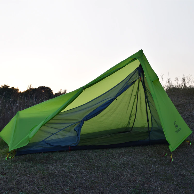 Cheap Goat Tents Yougle Lightweight 15d Nylon Single Person One Man Backpacking Tent Trekking Camping Canopy Travel 3 Season Silicone Coated