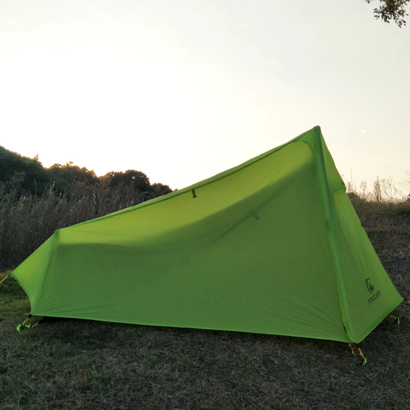 Cheap Goat Tents Yougle Lightweight 15d Nylon Single Person One Man Backpacking Tent Trekking Camping Canopy Travel 3 Season Silicone Coated