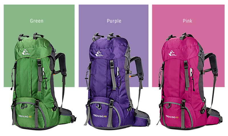 pink camping backpack